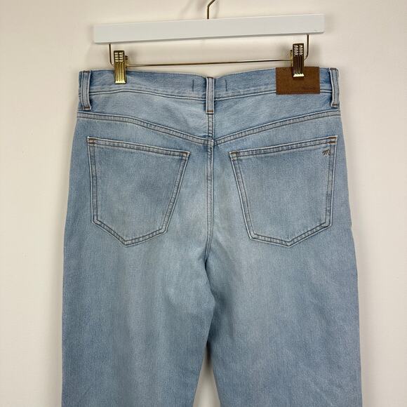 Madewell Low Slung Straight Jeans Sevilla Wash Blue Straight Slouchy US 27 NWT - Picture 11 of 16